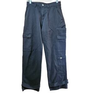 Icon Denim Black Rosalia Cargo Low Waist Jeans Size 6